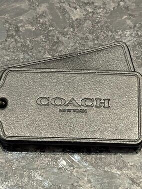 Coach Black/Gunmetal Double Bag Charm/Hag Tag Set (New)